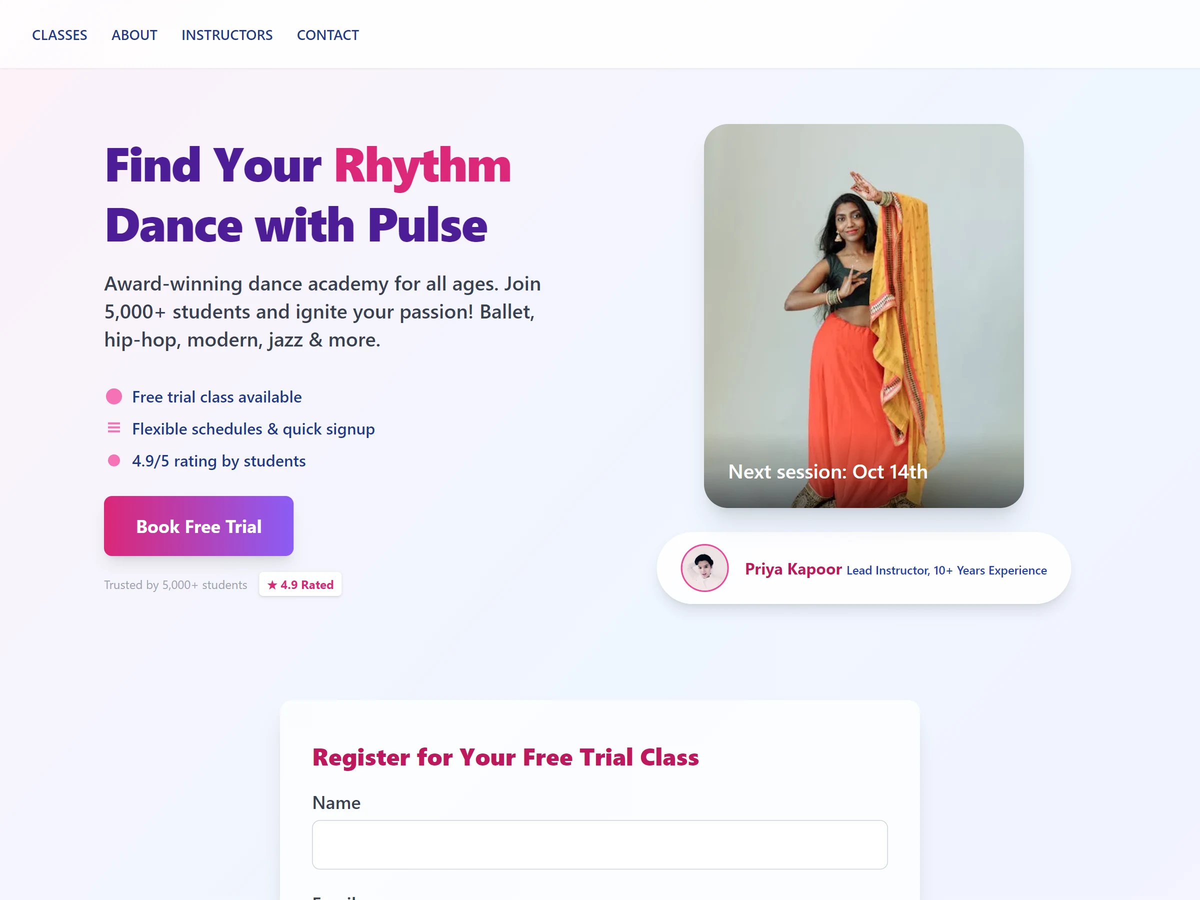 Dance Academy Website